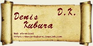 Denis Kubura vizit kartica
